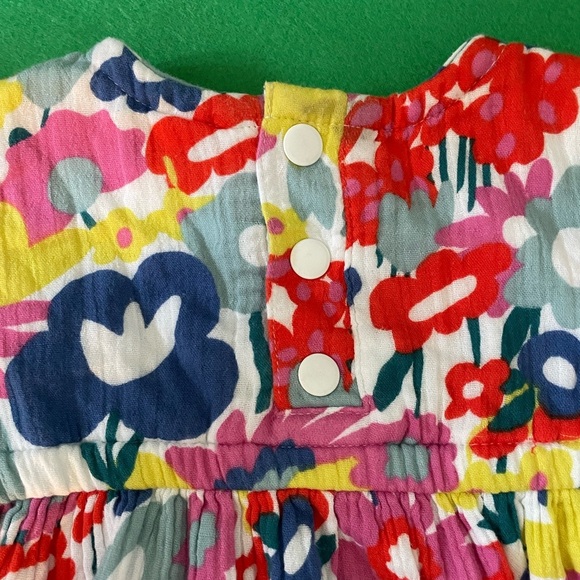 Hanna Andersson Flutter Sleeve Muslin Flower Frenzy Dress 3-6 months - Picture 7 of 8